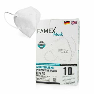 Μάσκα Υψηλής Προστασίας Famex FFP2 NR Λευκή 10τμχ