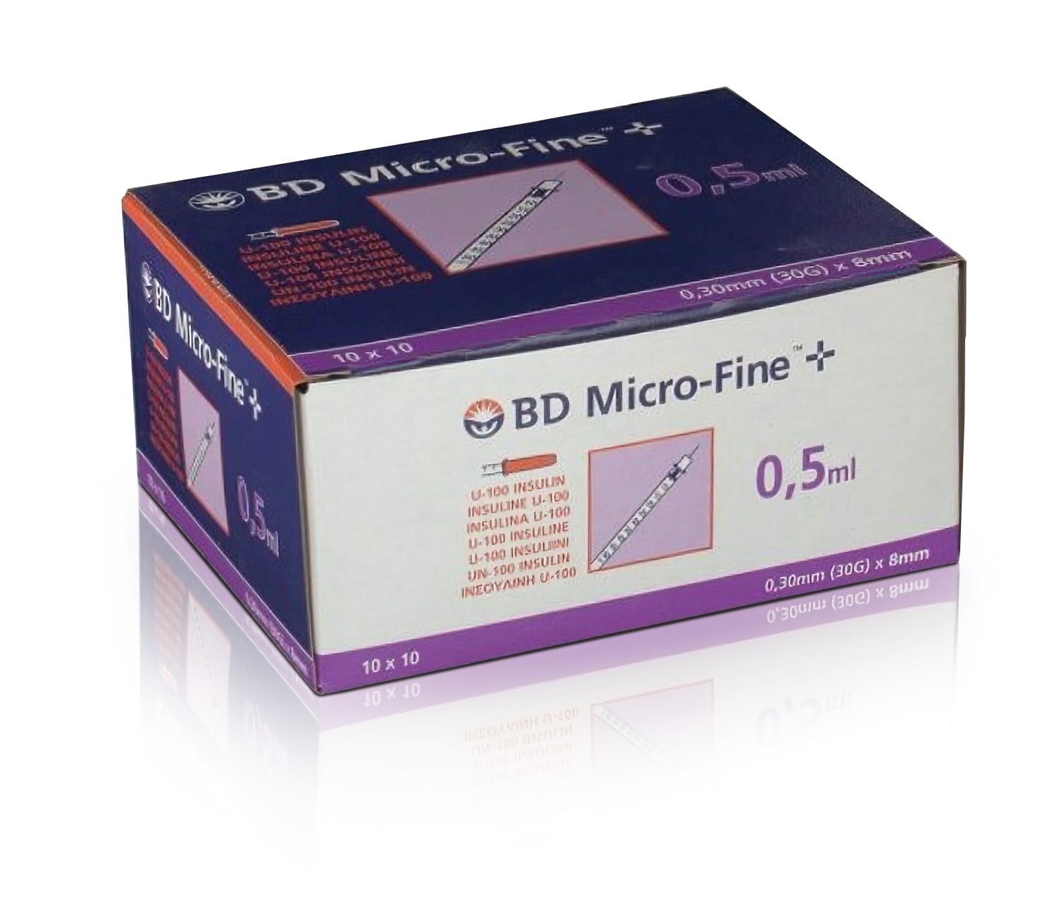 Σύριγγες Ινσουλίνης BD Microfine 30G X 8mm – 0,5ml (100τμχ)