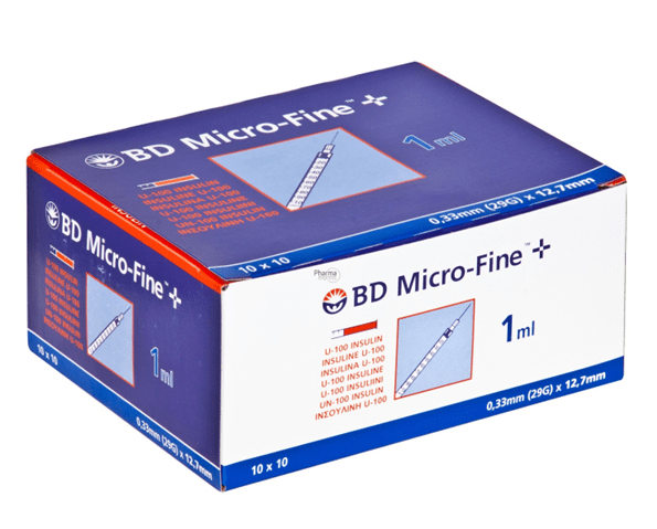 Σύριγγες Ινσουλίνης BD Microfine 29G X 12,7mm – 1ml (100τμχ)
