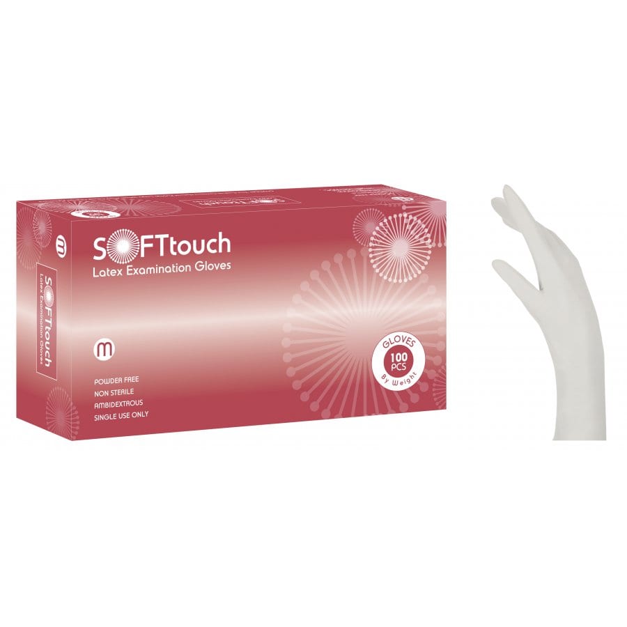 Γάντια Latex Soft Care NUDE χωρίς πούδρα - λευκά(100τμχ)