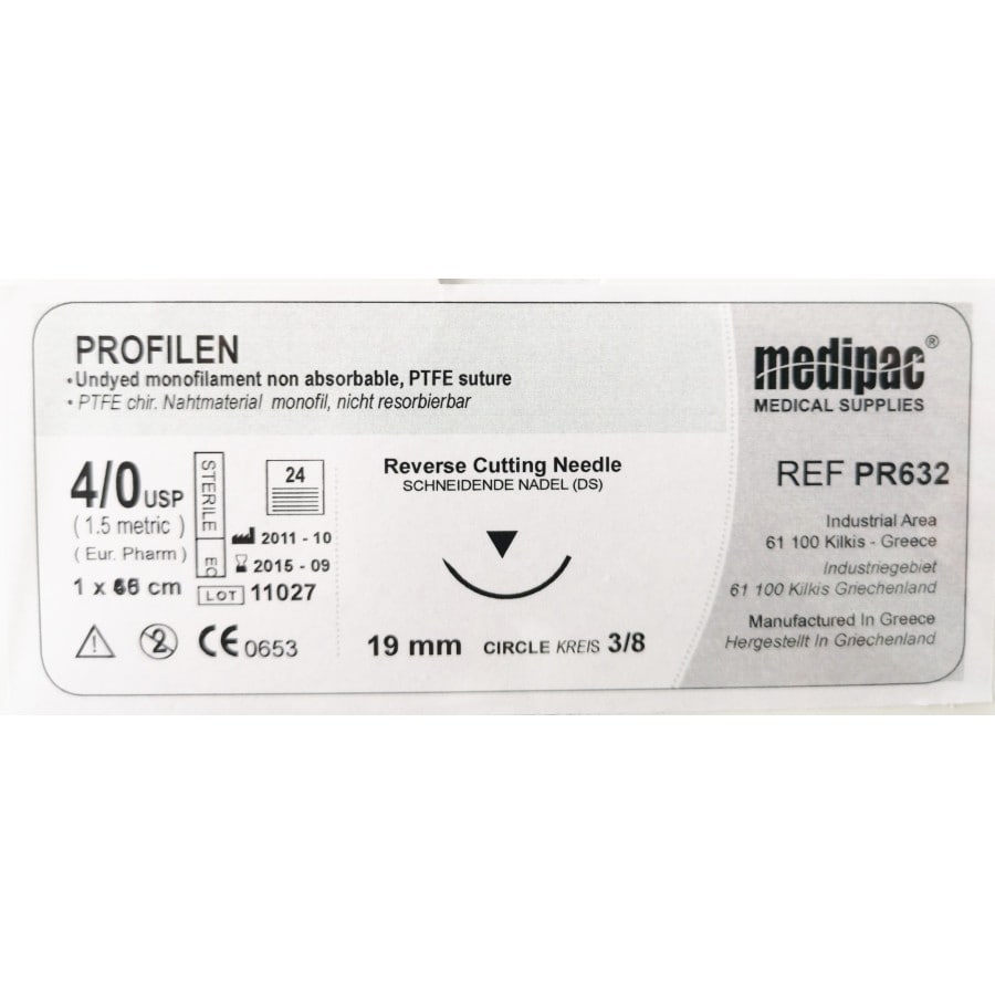 Ράμμα Profimed 3/0 19mm 3/8 45cm τριγωνική Medipac PR632