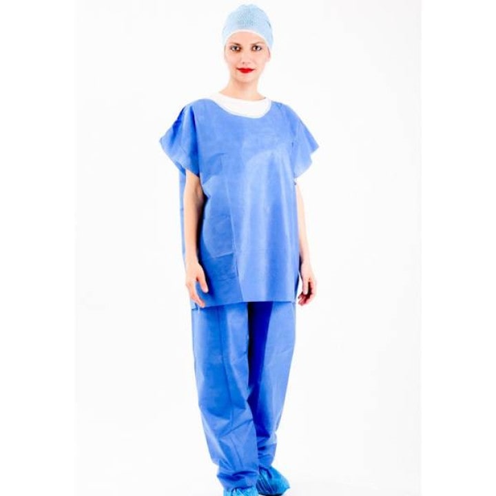 Κοστούμι Χειρουργείου Σετ μιας χρήσεως Μπλε Large